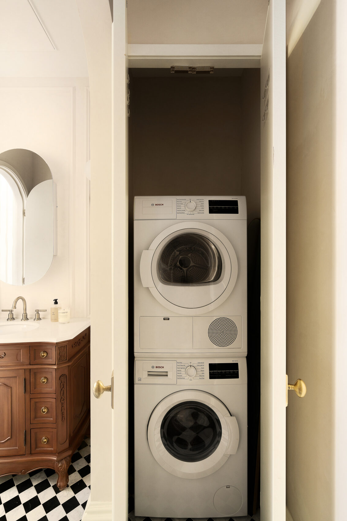 In-unit stacked washer and dryer at № 428 West 20th Street